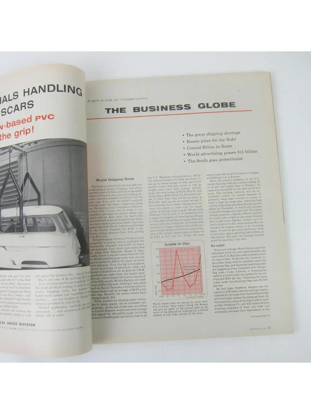 Vintage FORTUNE Magazine June 1956 Ford, Oldsmobile, Mack, Buick, Lincoln, GM Ad